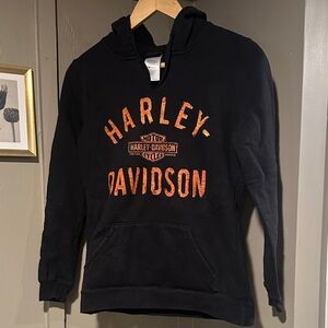 Harley-Davidson women's Black Hoodie with crystal detail on back. Size S
